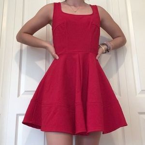 red lulu’s fit n flare dress